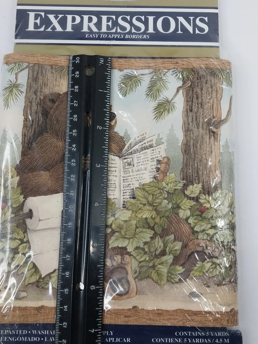 2006 Expressions 5 Yards Prepared Wallpaper Border Bathroom Wildlife Country